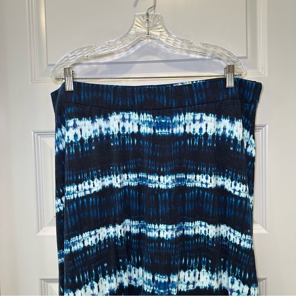 Faded Glory Blue Shibori Dye Print Shark Bite Hem Skirt 2X - Picture 3 of 5